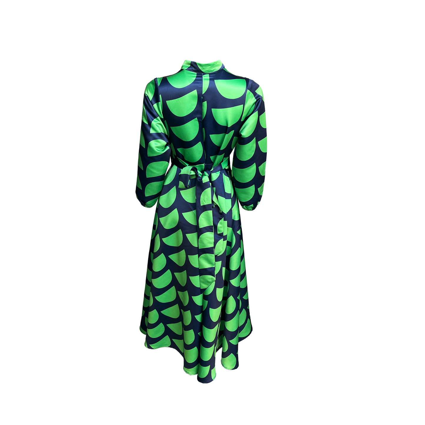 Printed Wrap Dress - Long Sleeve