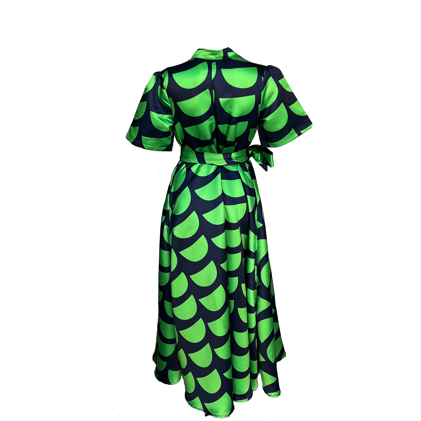 Printed Wrap Dress - Short Sleeve