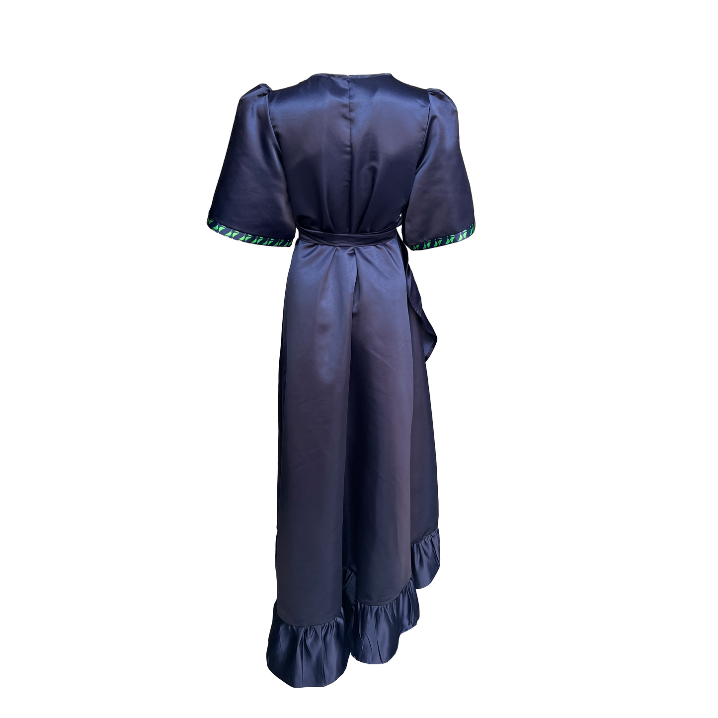 Navy Frill Wrap Dress