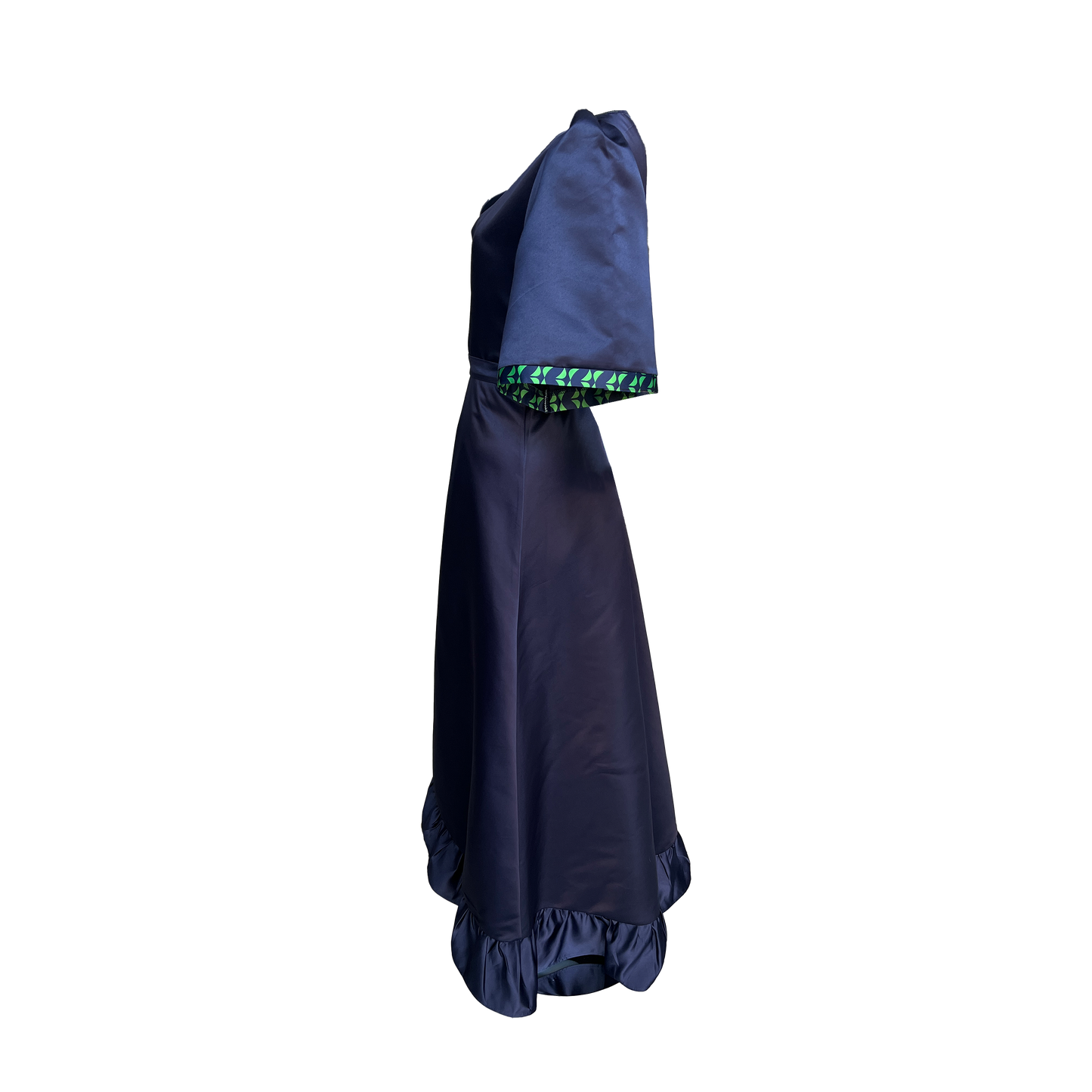 Navy Frill Wrap Dress