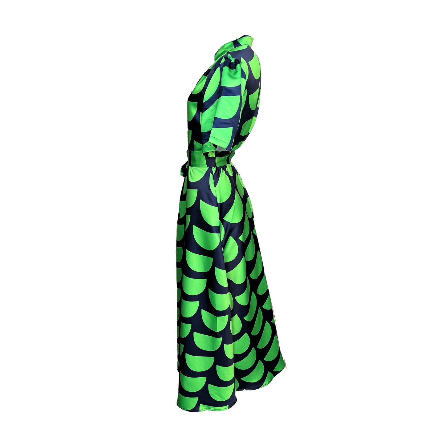 Printed Wrap Dress - Short Sleeve