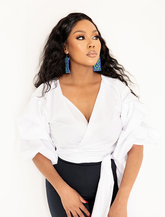 White Wrap Blouse